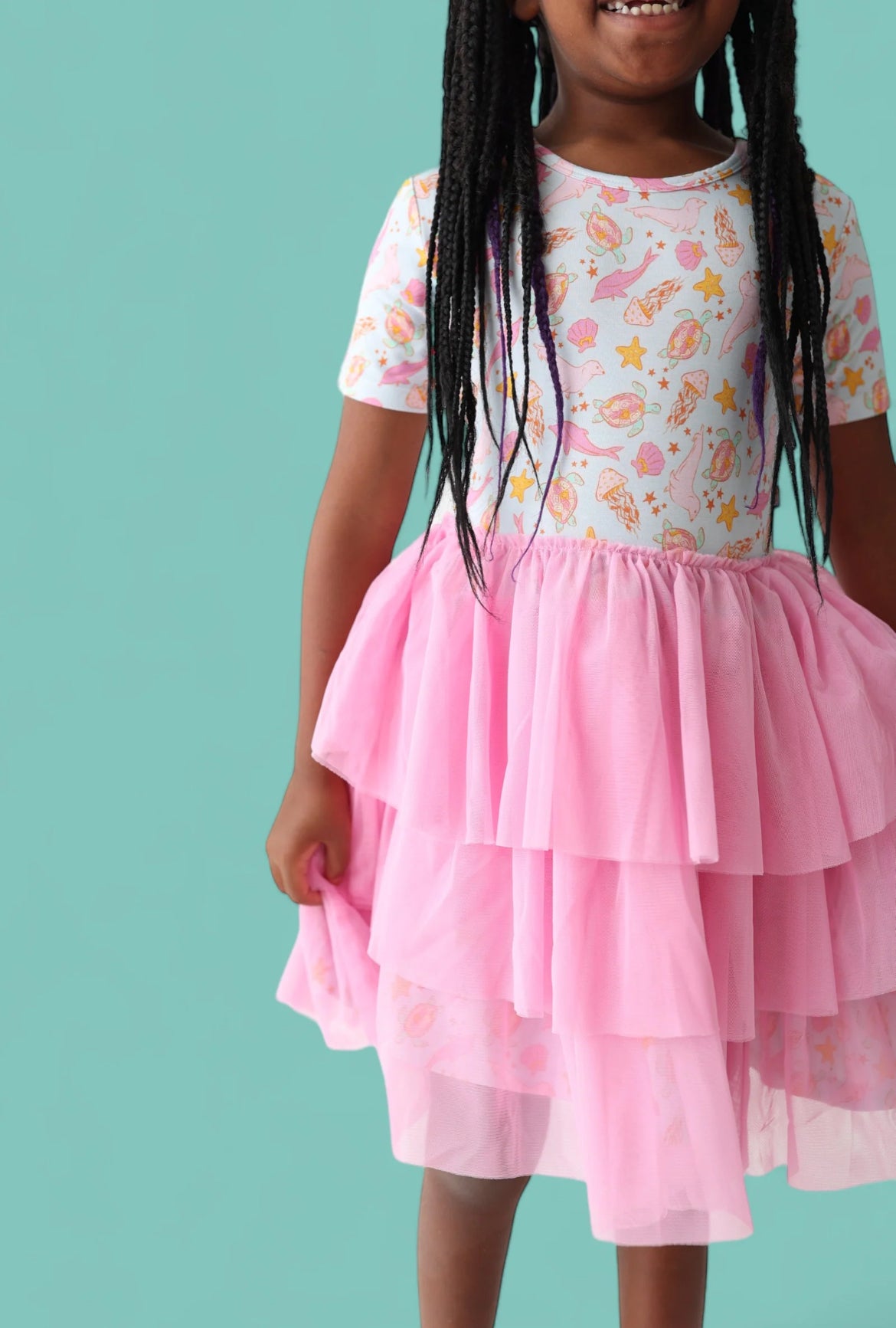 Starfish Wishes Bamboo & Tulle Dress from Dream Big Little Co