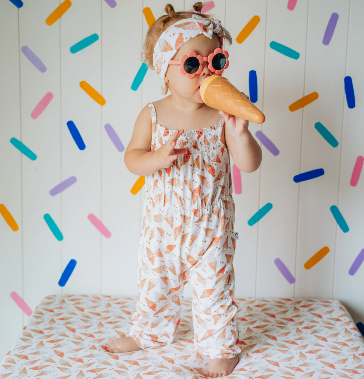Ice Cream Dream Bamboo Romper from Dream Big Little Co