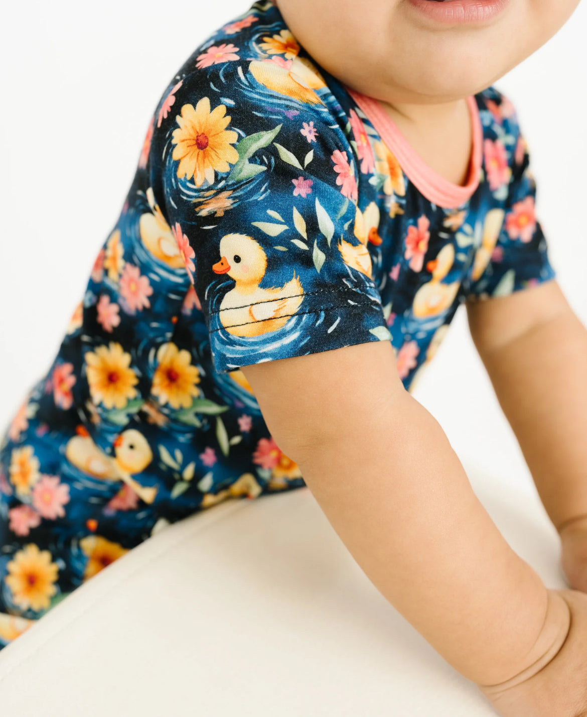 Little One Shop- Duckling Bloom Bamboo Short Sleeve Lounge Set