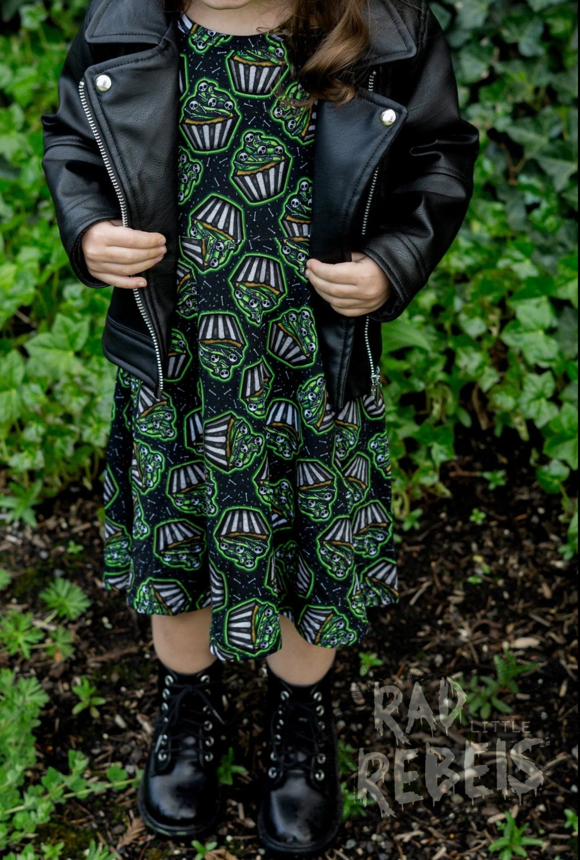 Rad Little Rebels- Deadly Sweet Cupcakes Twirl Dress