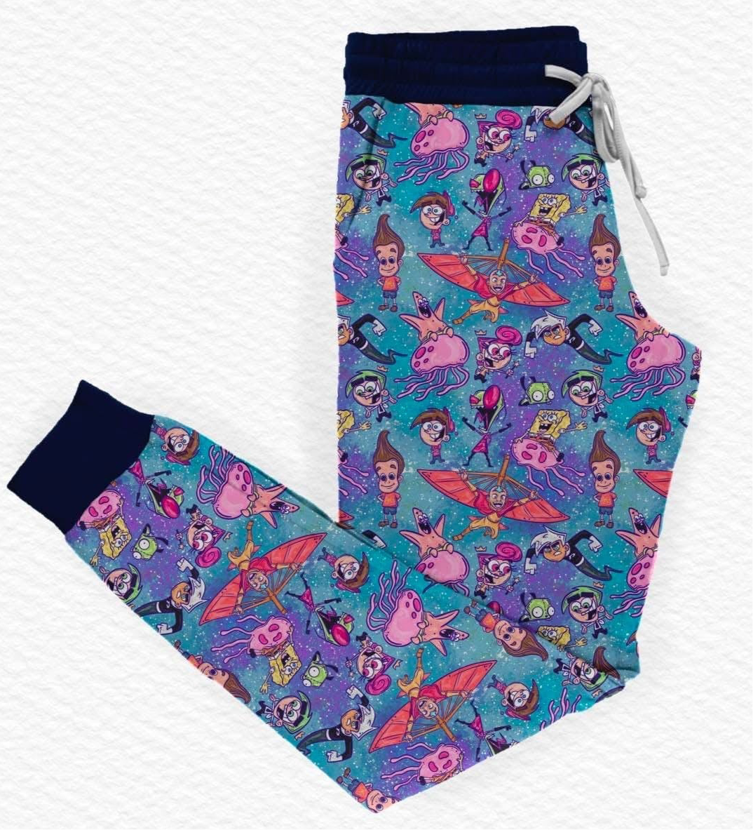 Little Geeks Trilogy- 90s Cartoons Bamboo Joggers