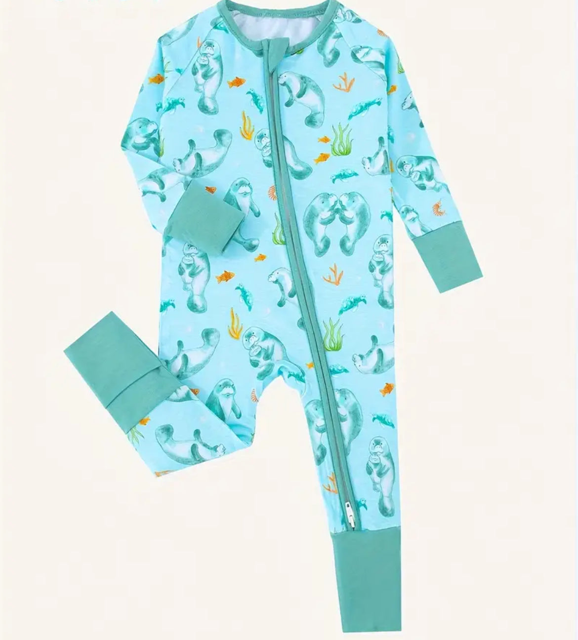 PB & Jams- Cozy Manatees Bamboo Zippy