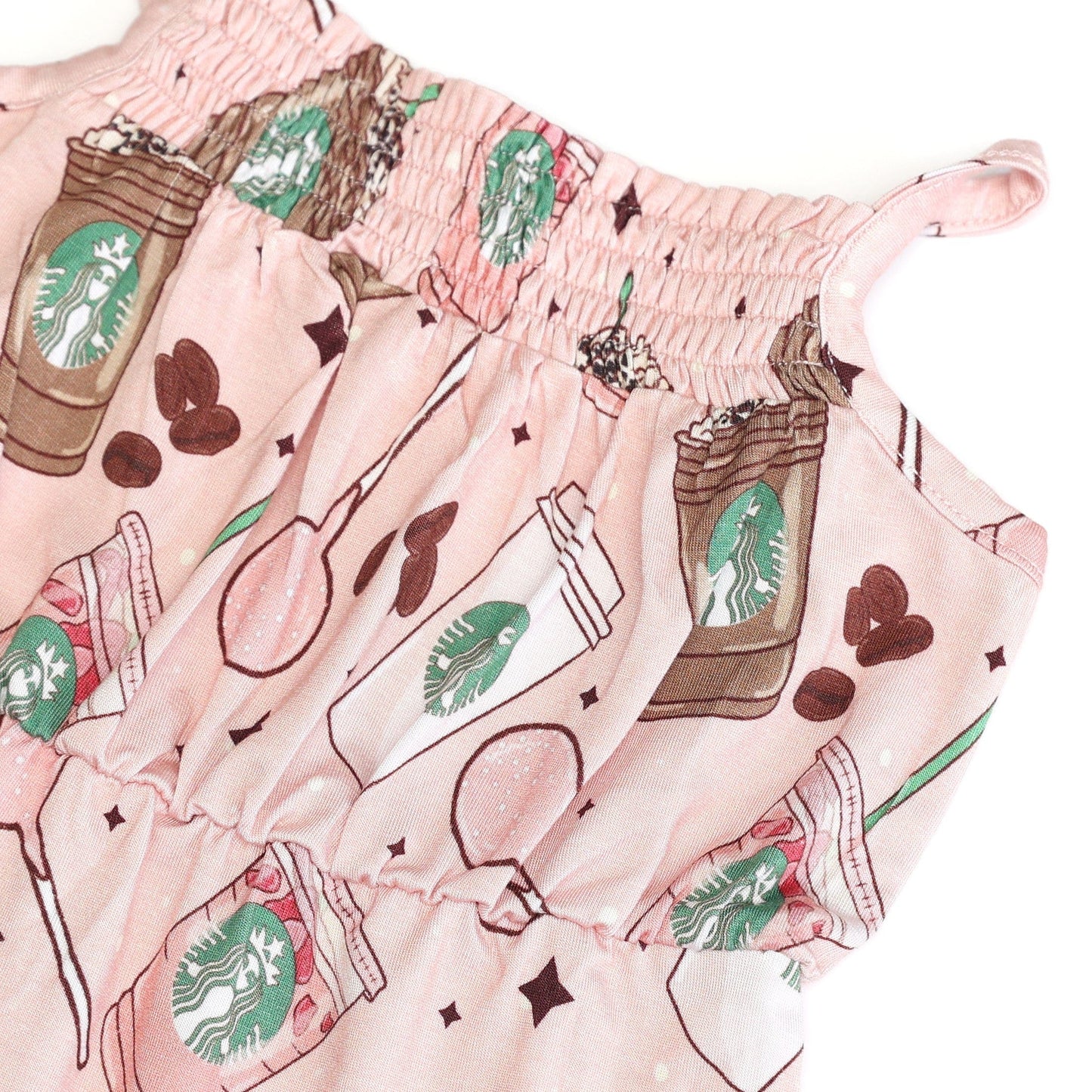 Little Snuggles Pink Drink Bamboo Romper