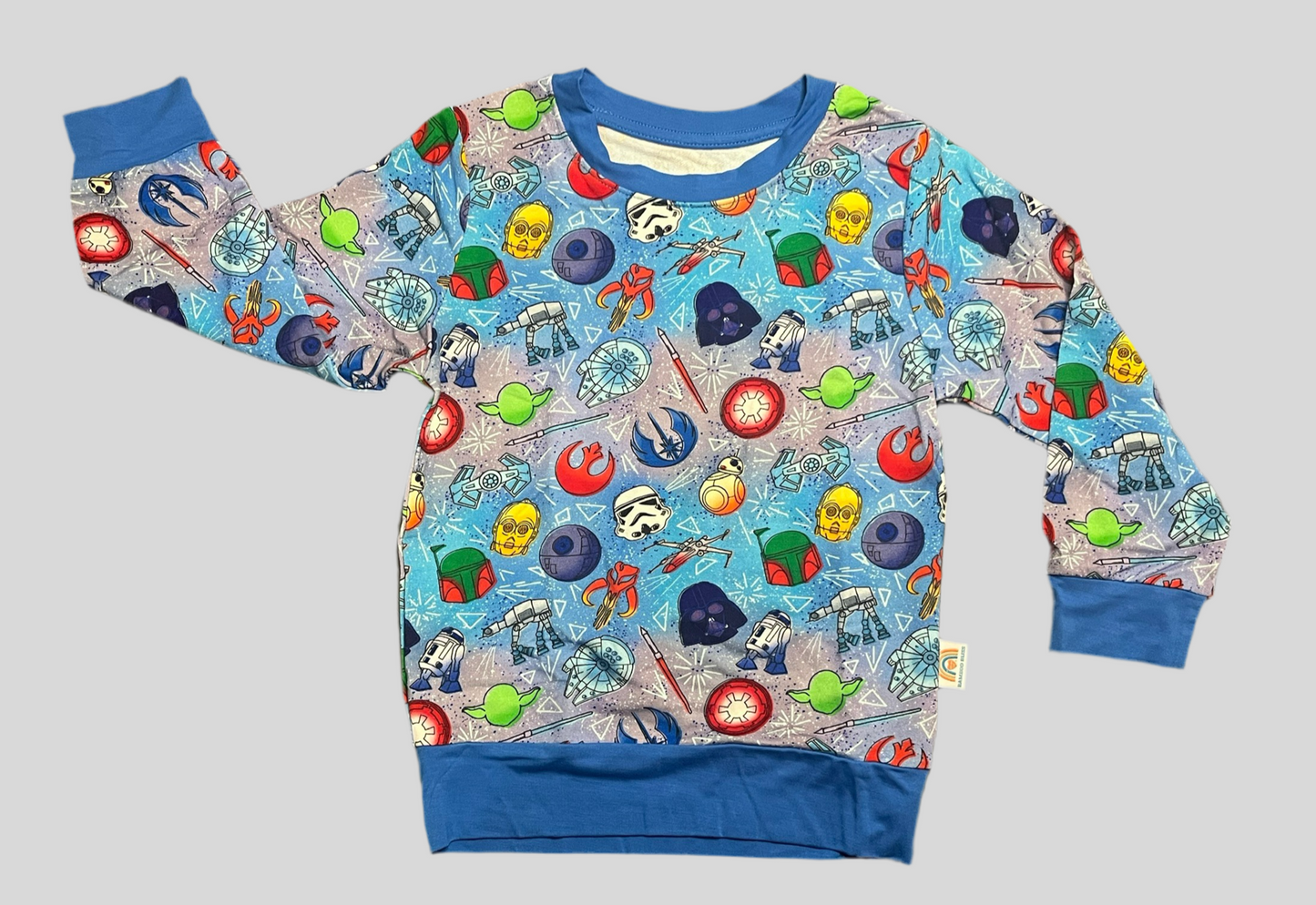 Galaxy Wars French Terry Bamboo Crewneck from Bamboo Bliss