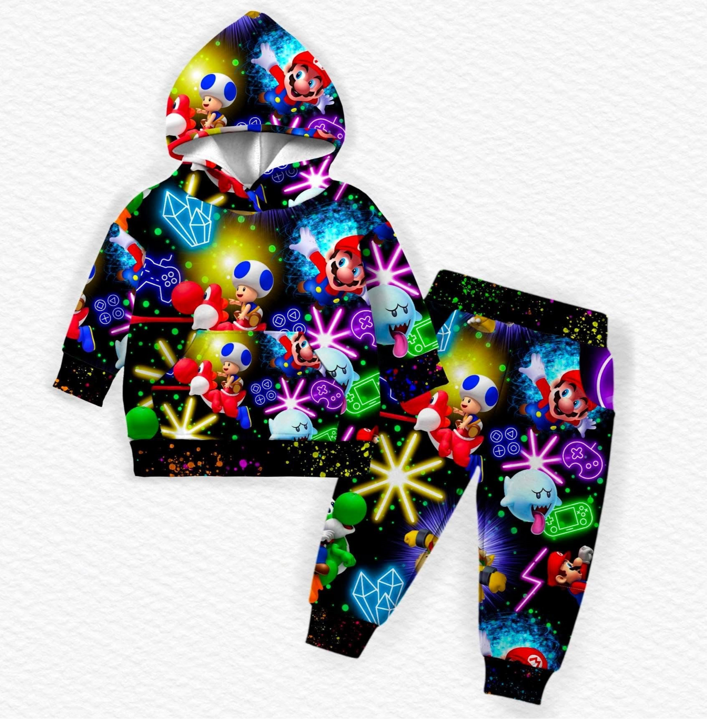 Little Snuggles- Star Power Terry Bamboo Hoodie and Joggers set