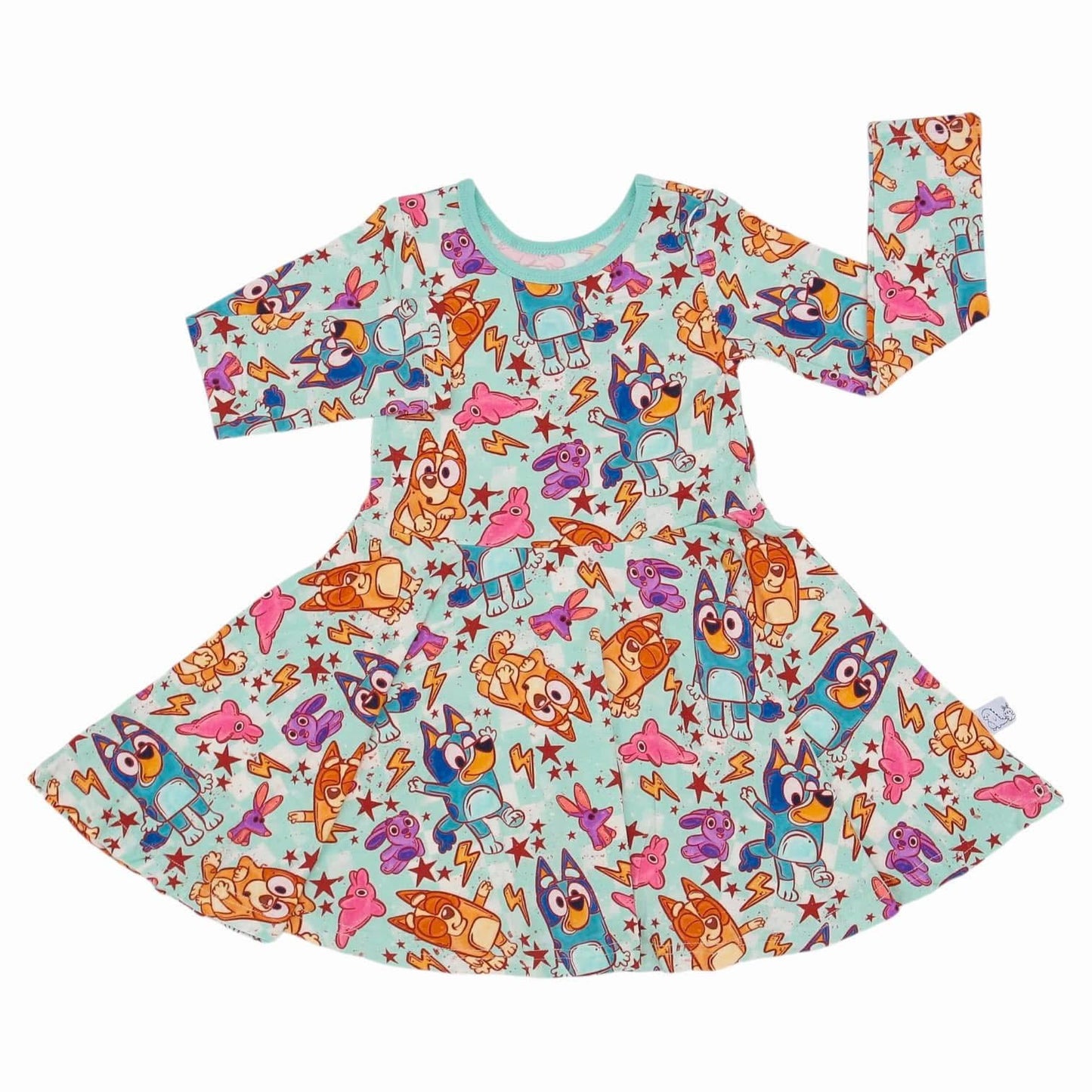 Lightning Heeler Long Sleeve Bamboo Twirl from Ceddy & Ria