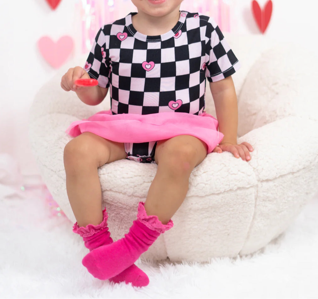 Dream Big Little Co- Check Yes Juliet Bamboo Tutu Bodysuit Dress