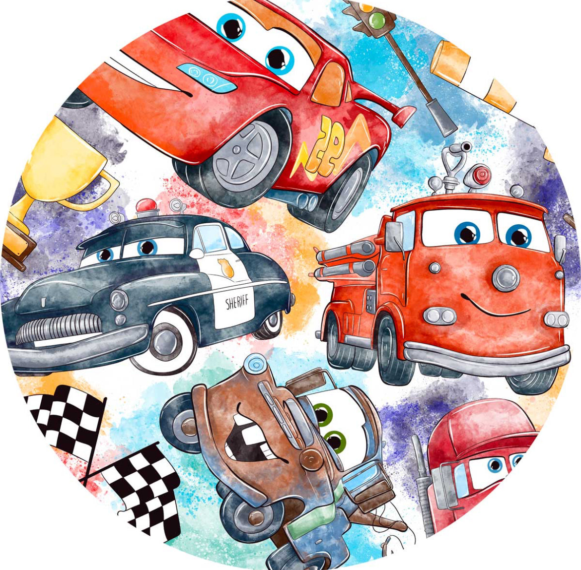 Cars Go Vroom Bamboo Straight Leg Lounge Pants from Little Snuggles