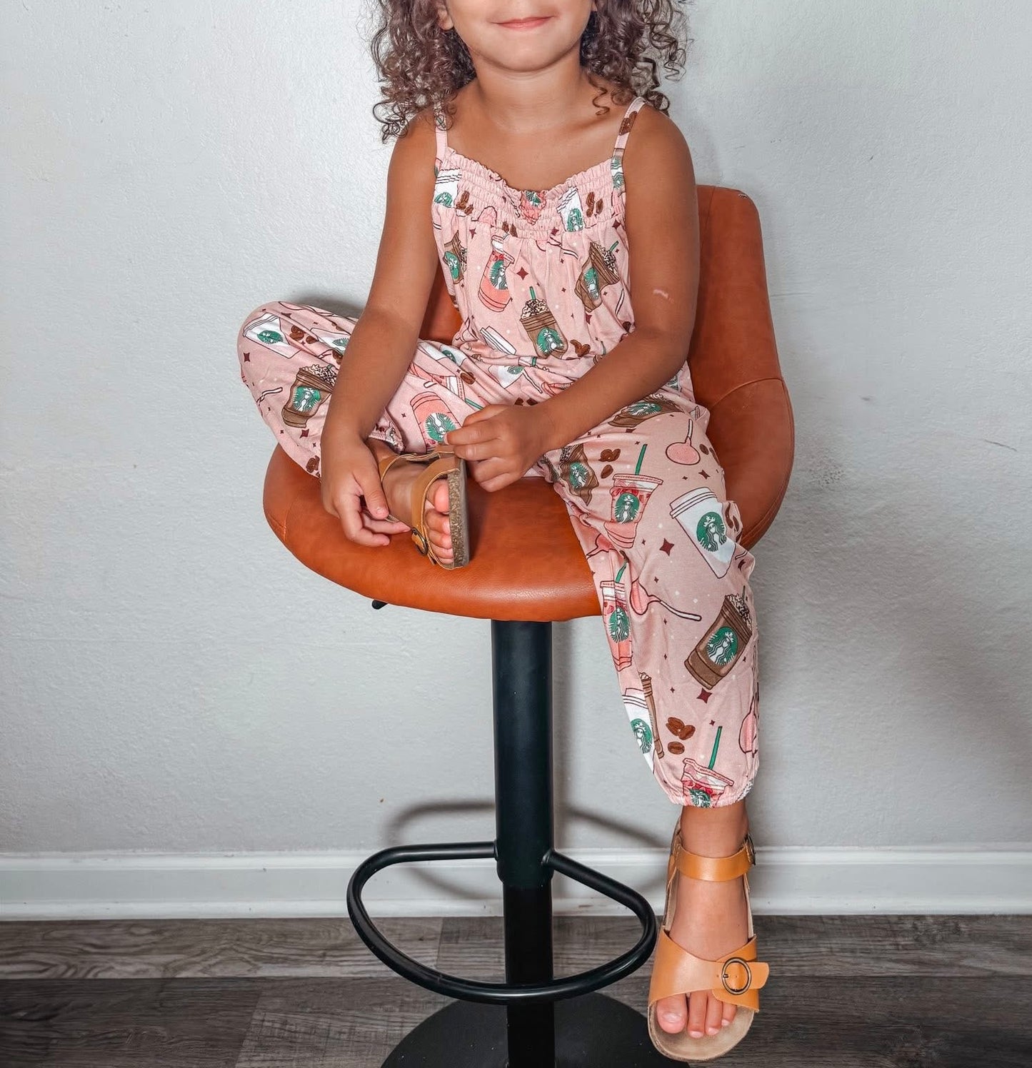 Little Snuggles Pink Drink Bamboo Romper