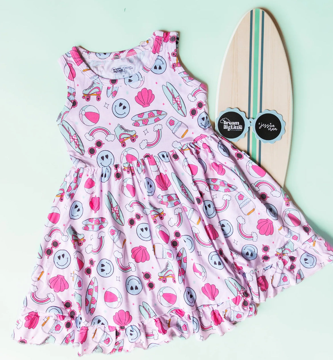 Beachin It Bamboo Dress from Dream Big Little Co