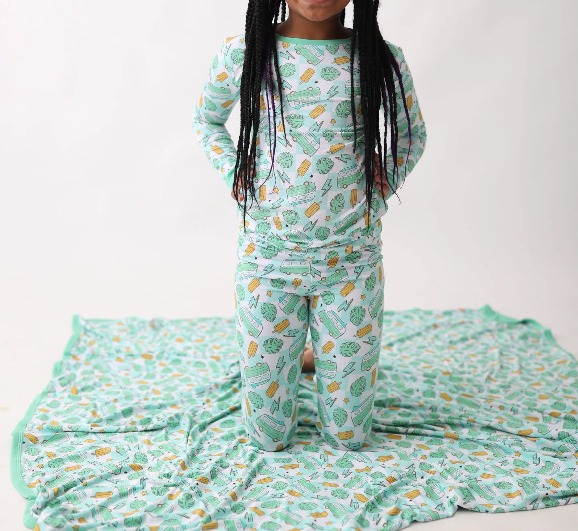 Dream Big Little Co- Checked Out for Summer Bamboo Two Piece Lounge Set