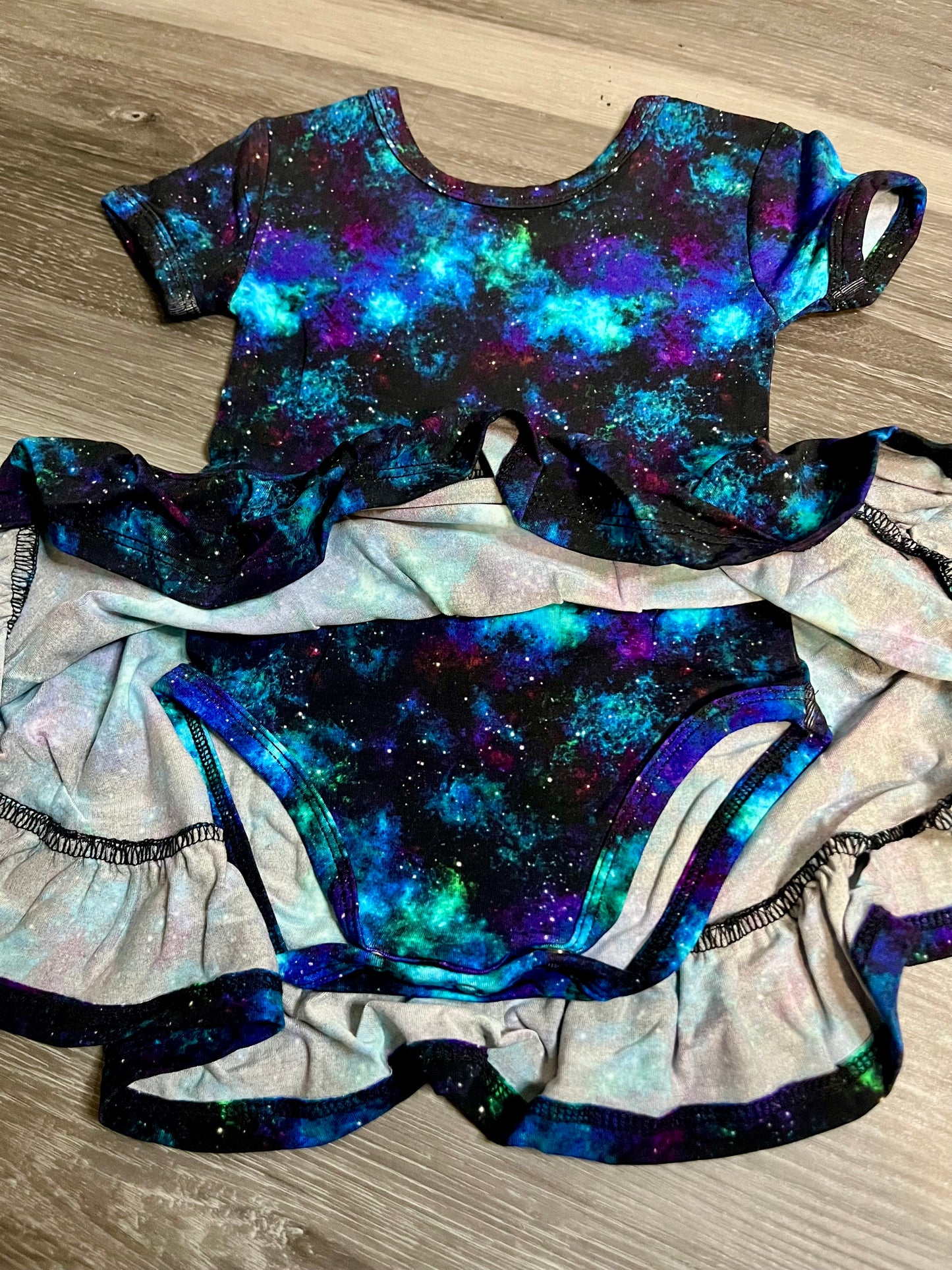 Galaxy Bamboo Twirl with Bodysuit from Little Frugals