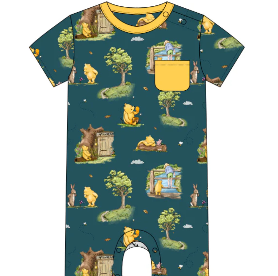 Hundred Acre Woods Bamboo Pocket Shorty from Lama Littles