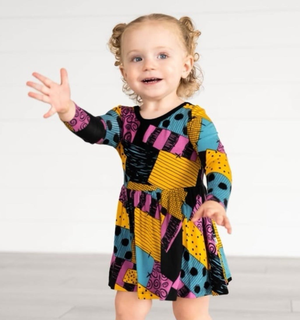 Little Sleepies Sally’s Patchwork Twirl with Bodysuit