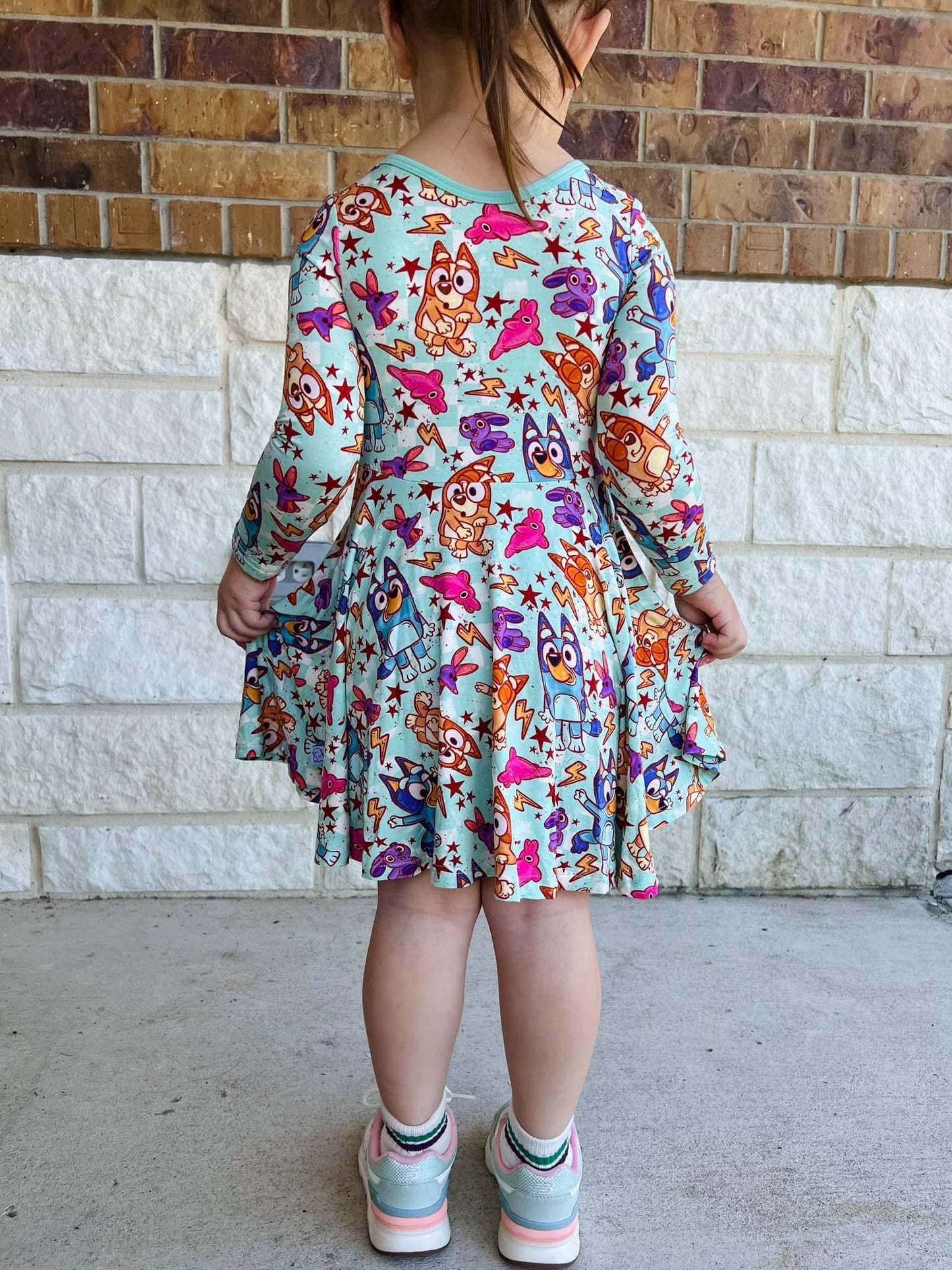 Lightning Heeler Long Sleeve Bamboo Twirl from Ceddy & Ria