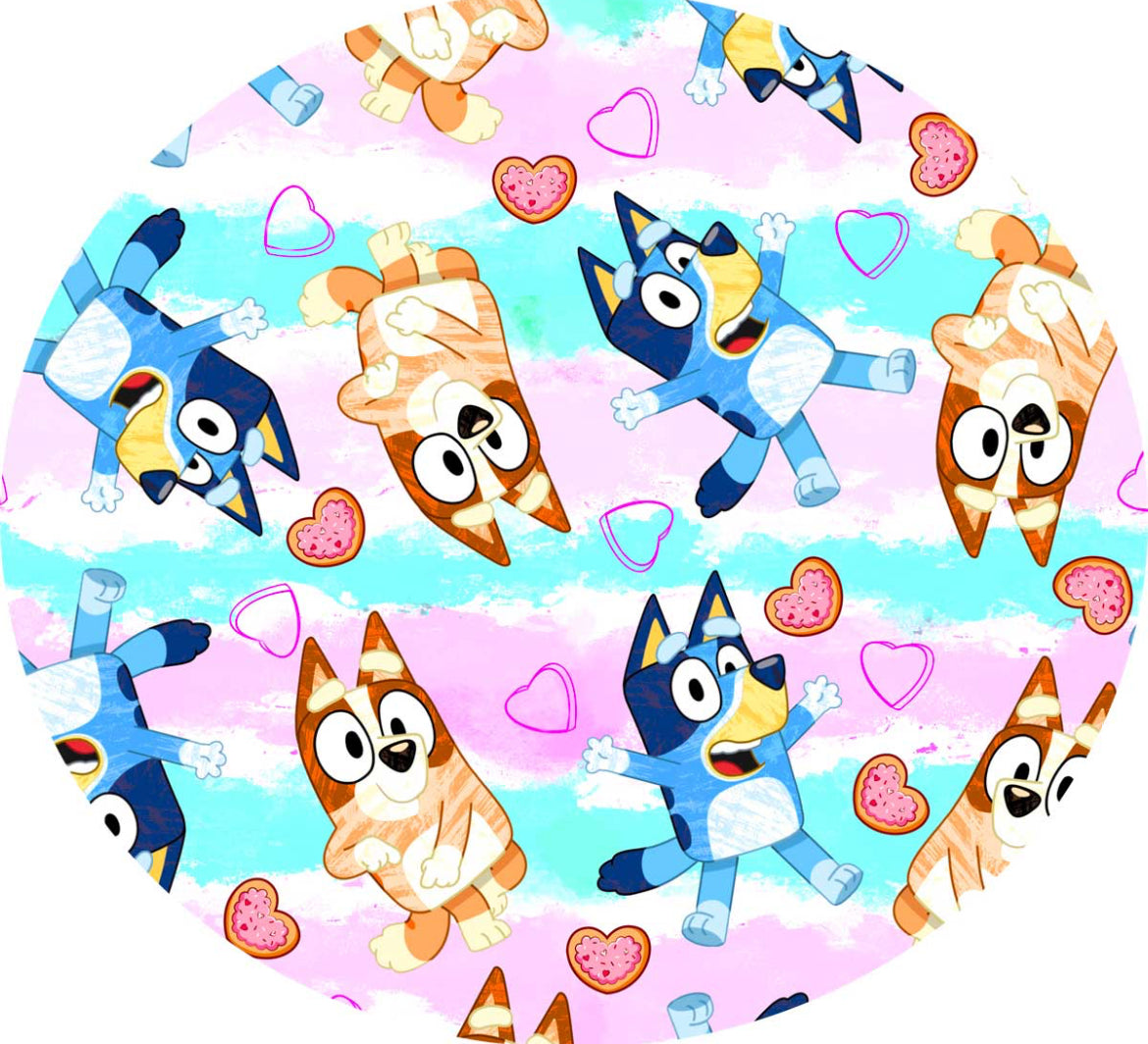 Little Snuggles- Heeler Hearts Pup Bamboo Twirl Bodysuit *NO BOW*