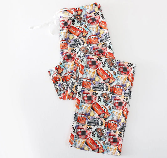 Cars Go Vroom Bamboo Straight Leg Lounge Pants from Little Snuggles