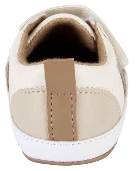 3/6m Oshkosh Baby Boy Beige Sneaker Crib Shoes NWT