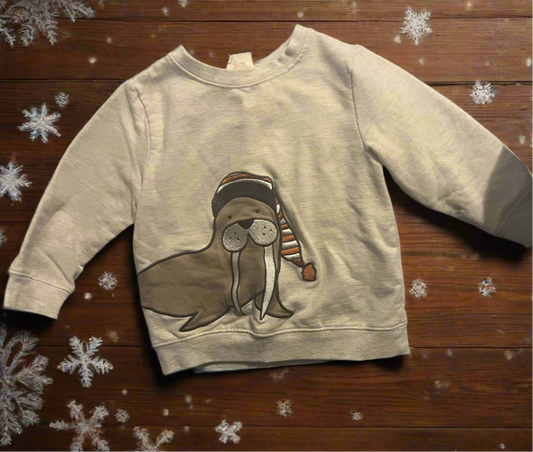 18m Walrus Winter Pullover Sweater