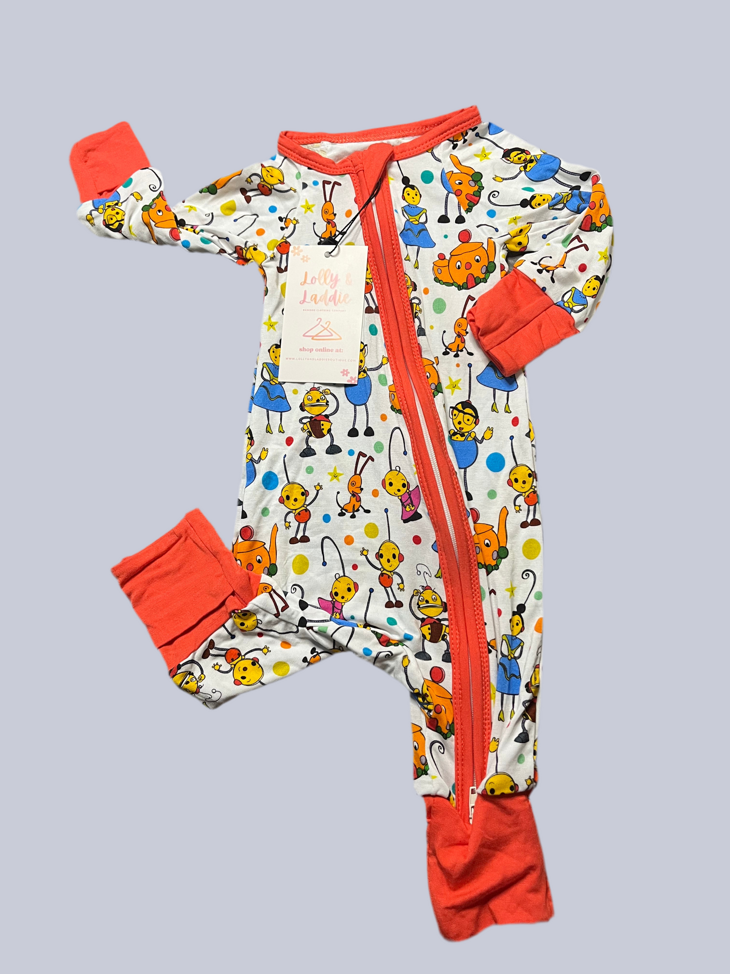 Land of Twirls and Curls Bamboo Zippy