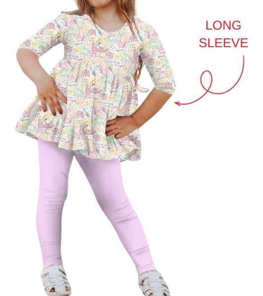Tangled Up Bamboo Peplum & Leggings Set from Little Snuggles