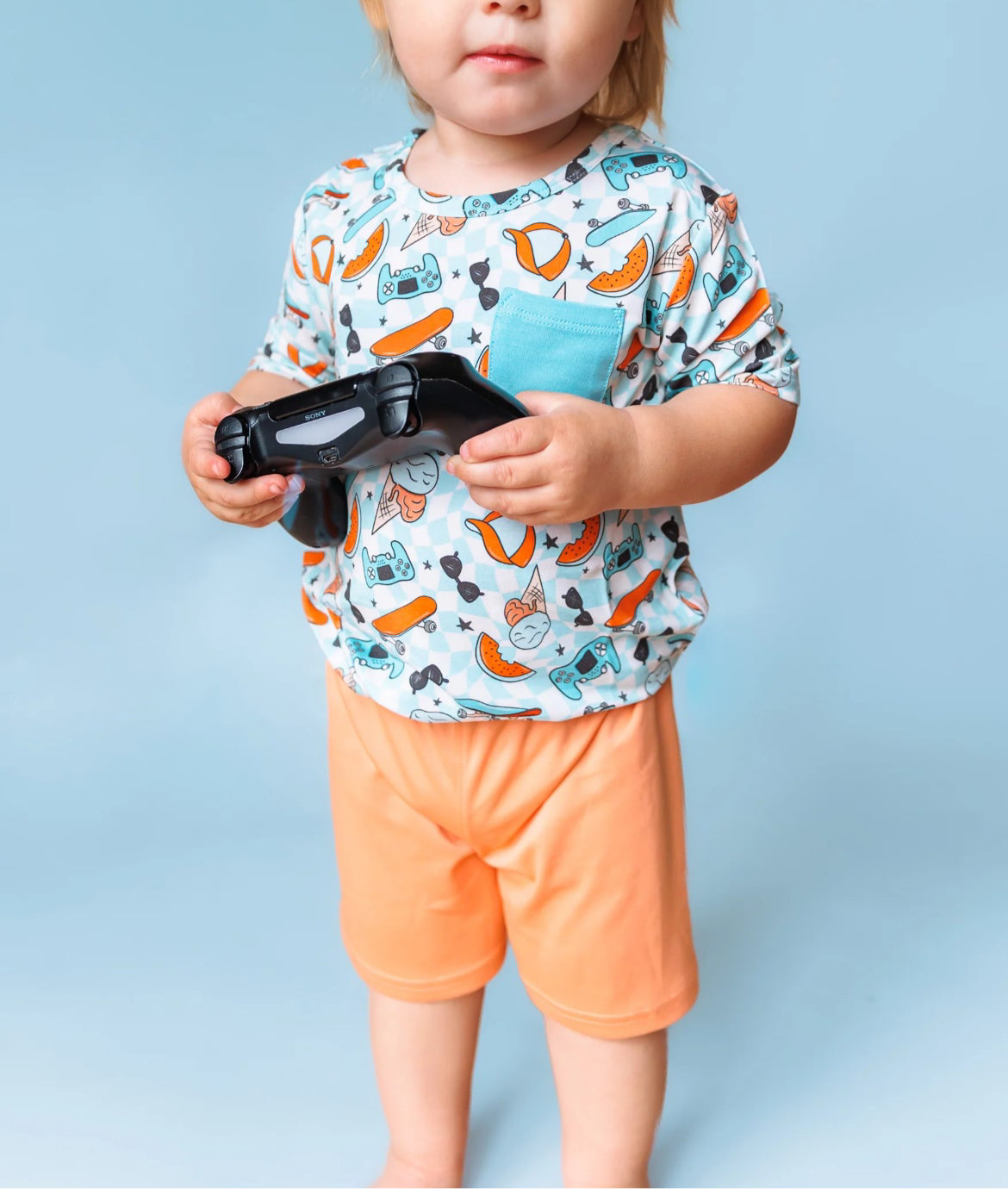 Waves + Shades Bamboo Pocket Tee from Dream Big Little Co.