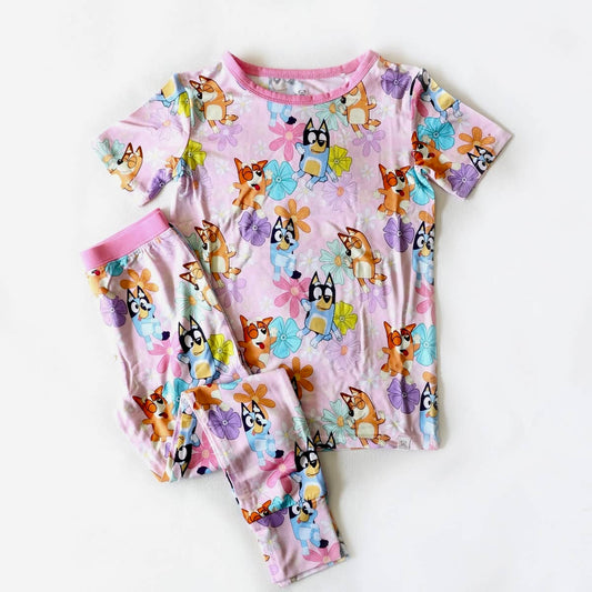 Bamboo Floral Heeler Family PJs