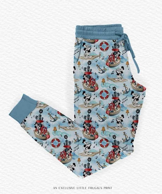 Steamboat Mouse Bamboo Joggers from Little Frugals