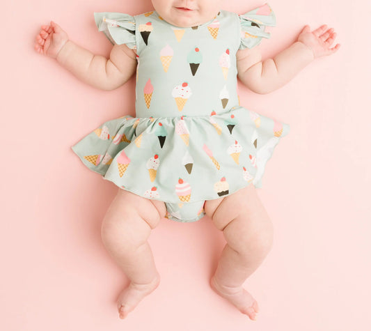 Little One Shop- Ice Cream Swim Dress