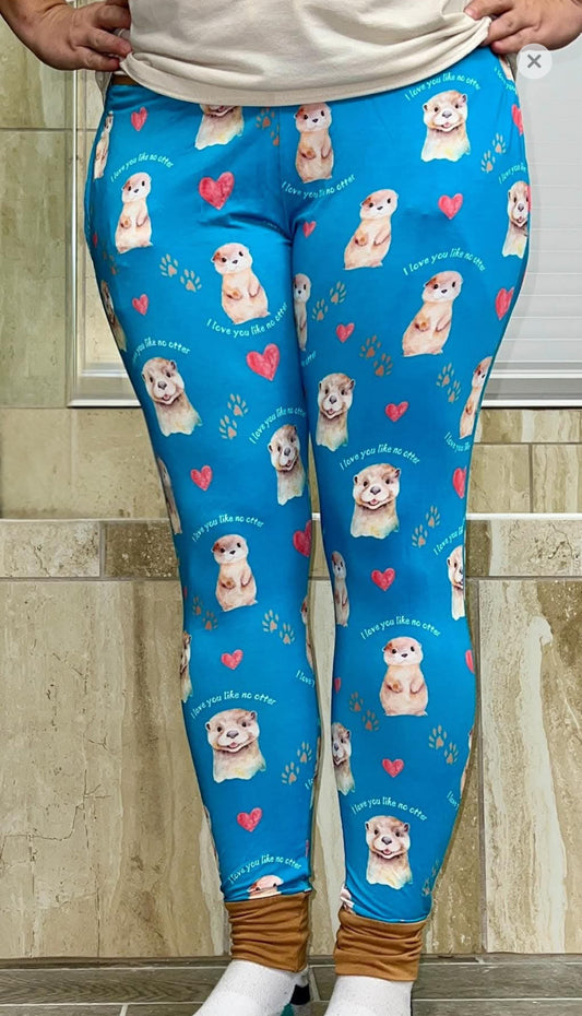 Butter Baby- Love You Like No Otter Bamboo Adult Lounge Pants