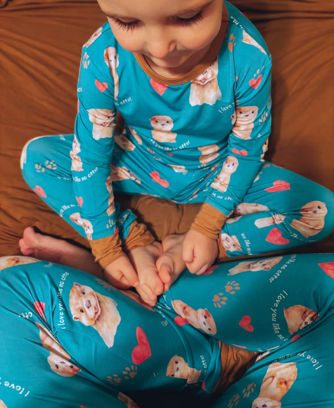 Butter Baby- Love You Like No Otter Bamboo Two Piece Lounge Set