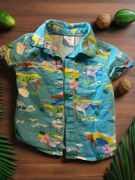 12m Hawaiian Collared Button up