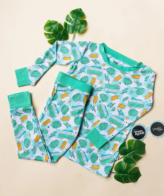 Dream Big Little Co- Checked Out for Summer Bamboo Two Piece Lounge Set