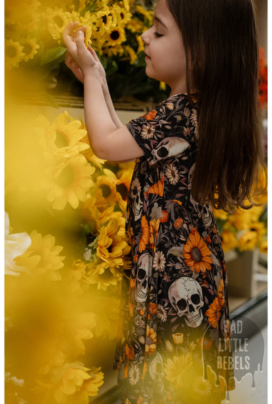 Rad Little Rebels- Sunflower Decay Twirl Dress