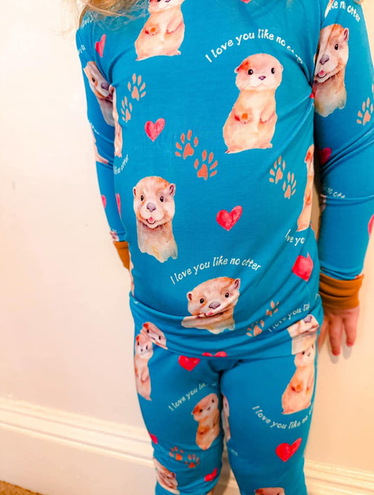 Butter Baby- Love You Like No Otter Bamboo Two Piece Lounge Set