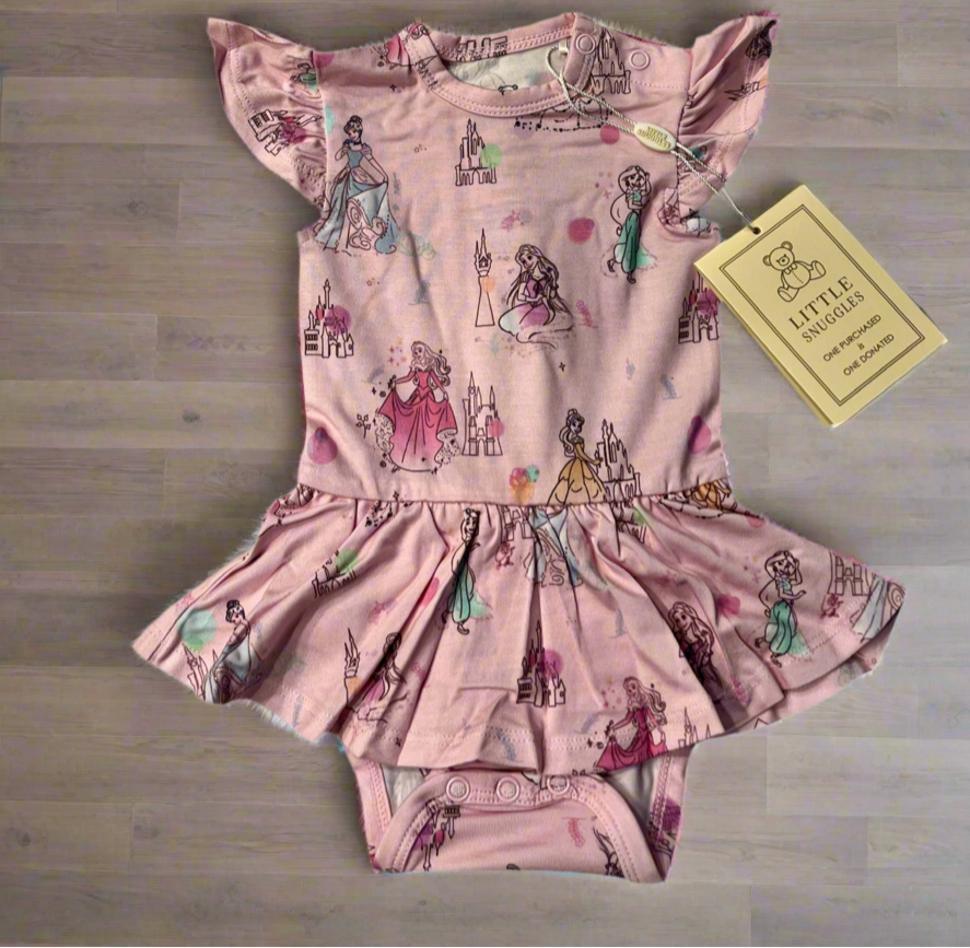 Little Snuggles-Princess Bamboo Flutter Twirl with Bodysuit