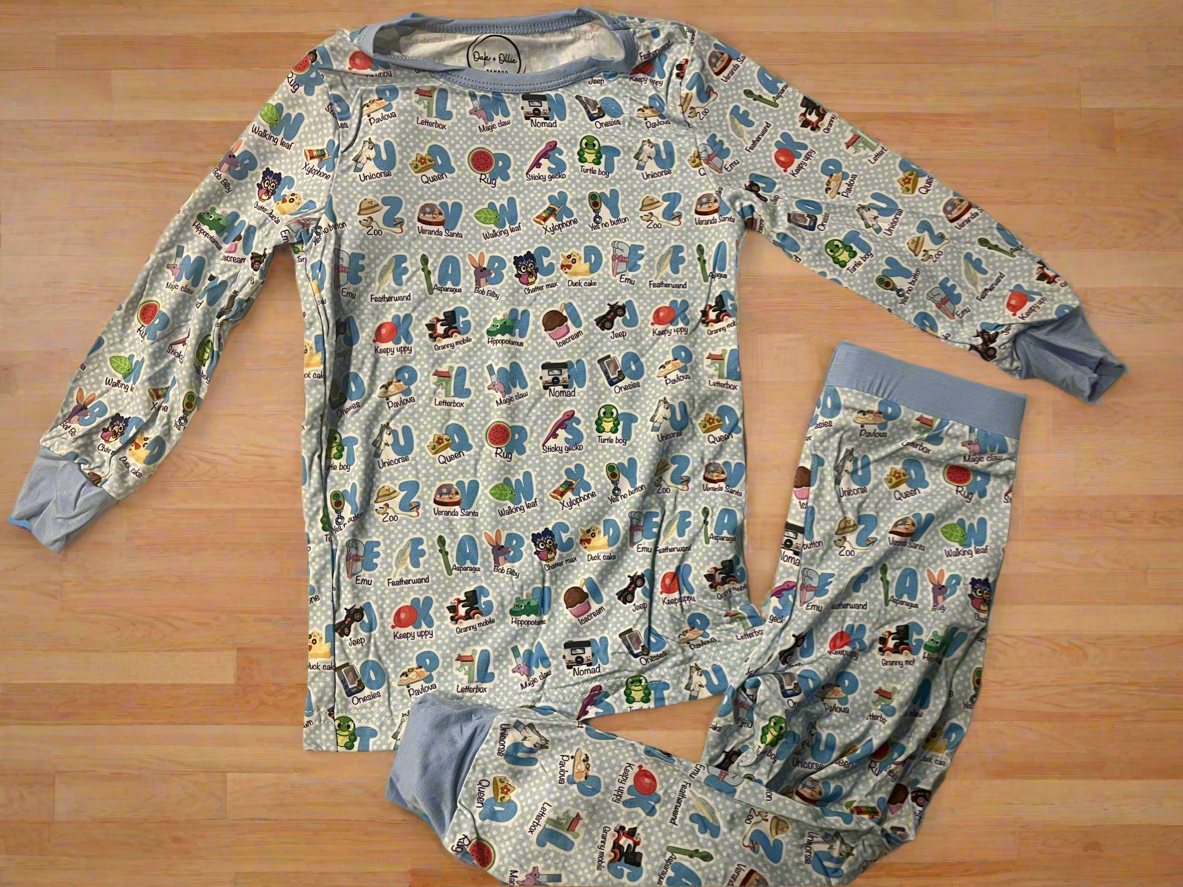 Bamboo Blue Pup Alphabet PJs