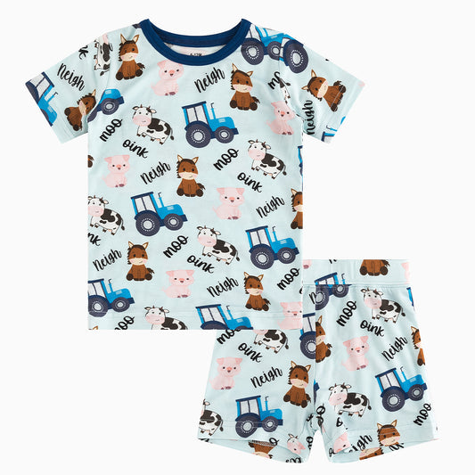 PB & Jams Farm Friends Bamboo Shorts Set