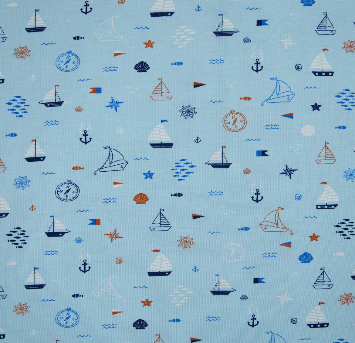 Larkspur- Nautical Bamboo Zippy