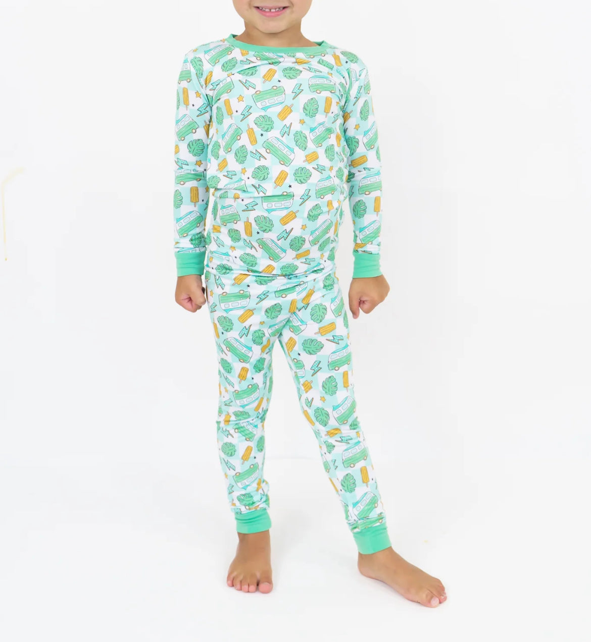 Dream Big Little Co- Checked Out for Summer Bamboo Two Piece Lounge Set