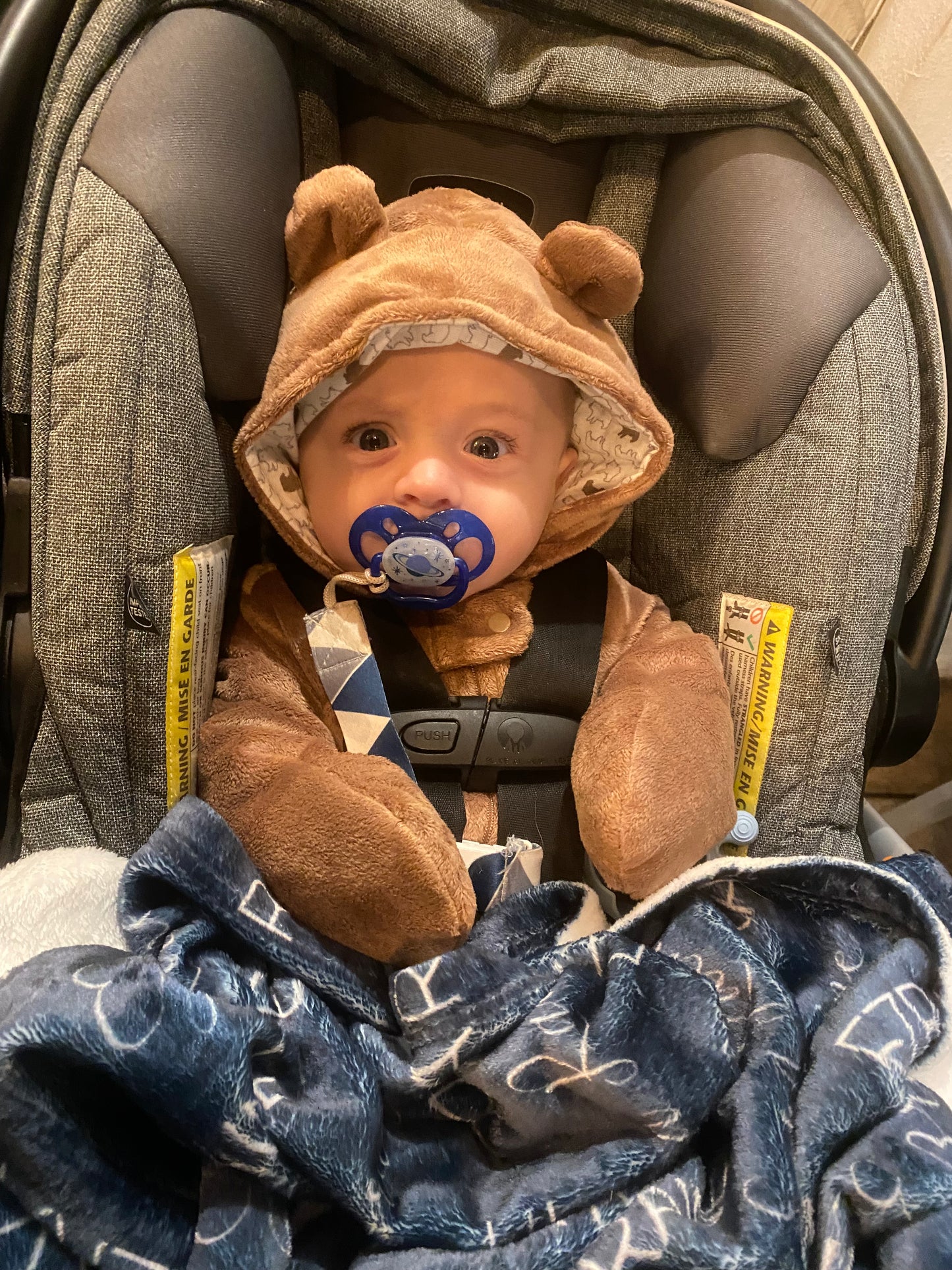 3/6 Fleece Bear Snowsuit Onesie