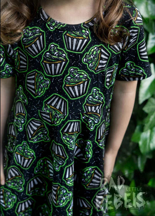 Rad Little Rebels- Deadly Sweet Cupcakes Twirl Dress