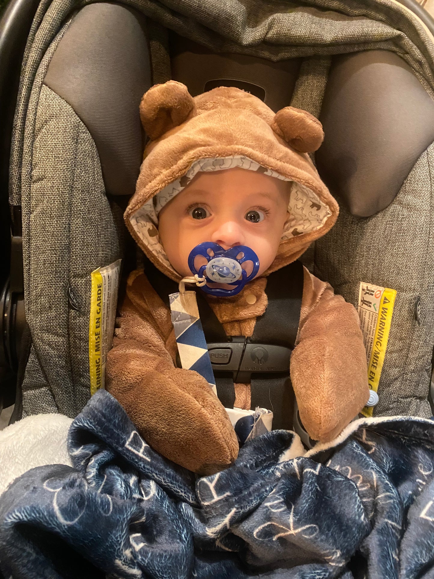 3/6 Fleece Bear Snowsuit Onesie