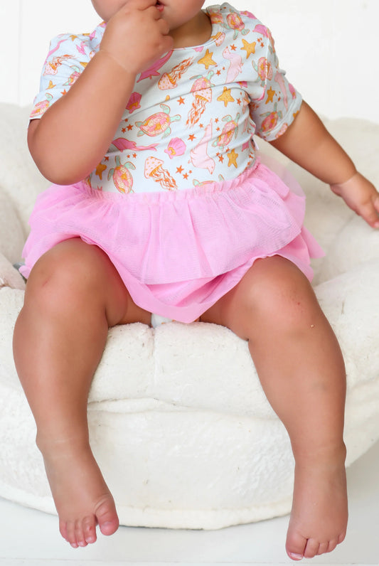 Starfish Wishes Bamboo & Tulle Dress with Bodysuit from Dream Big Little Co.