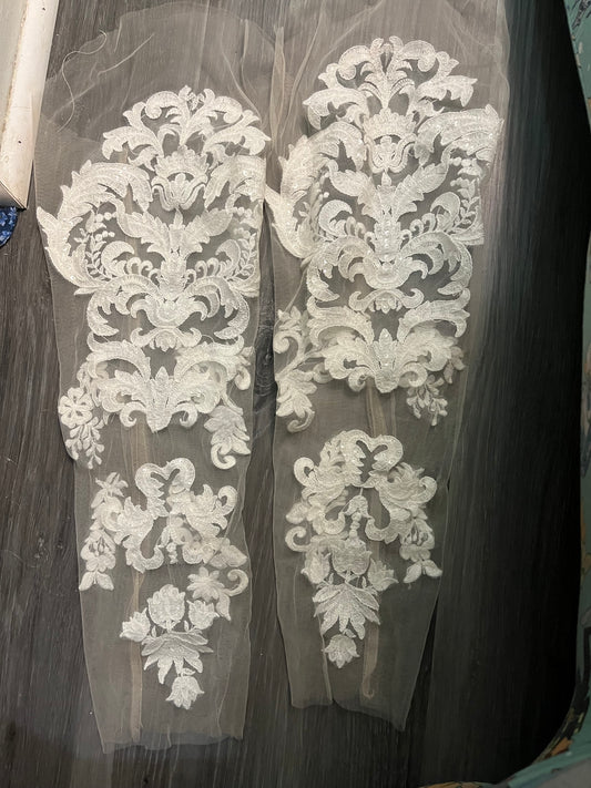 Custom Nude Lace Wedding Dress Sleeves