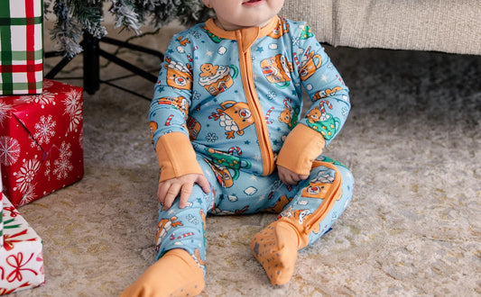 Larkspur- Bamboo Christmas Zippy