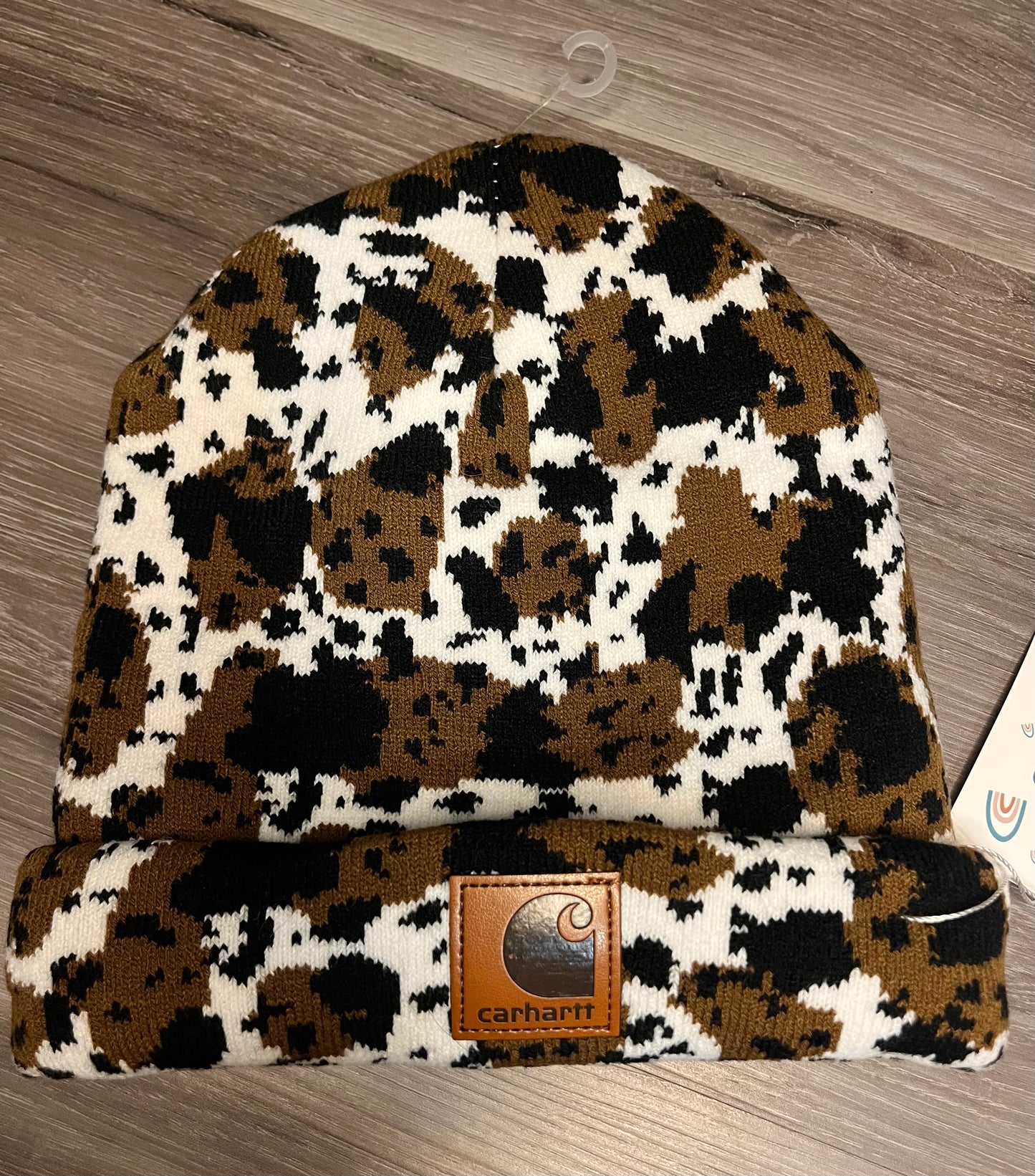 Kids Cow Print Beanie